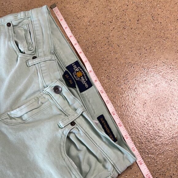 Lucky Brand Zoe Straight Crop Jeans in Mint Green sz 10/30 - Picture 9 of 16